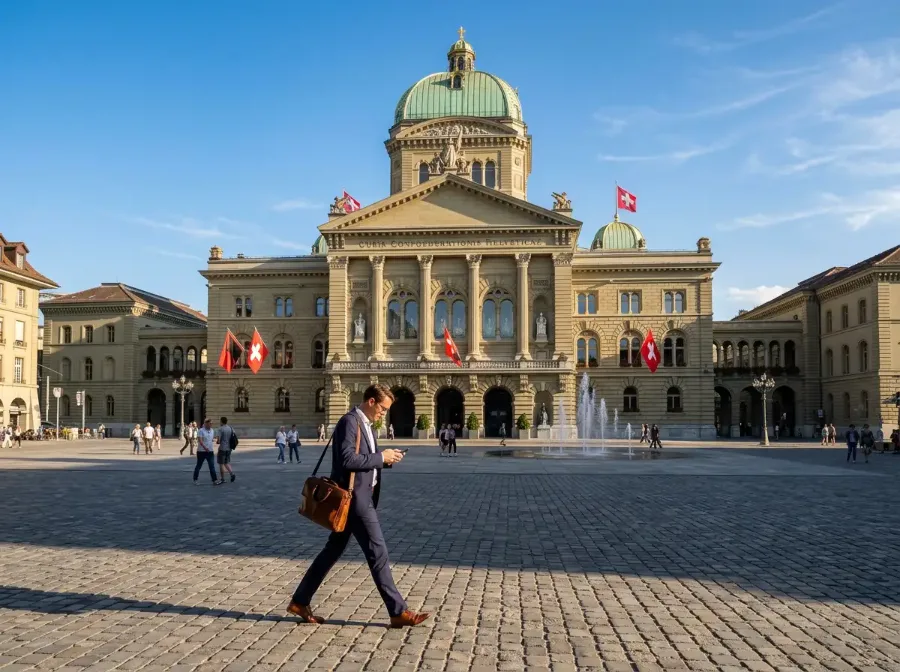 Schweizer Regulierung für Sportwetten - Bundeshaus Bern und ESBK-Aufsicht